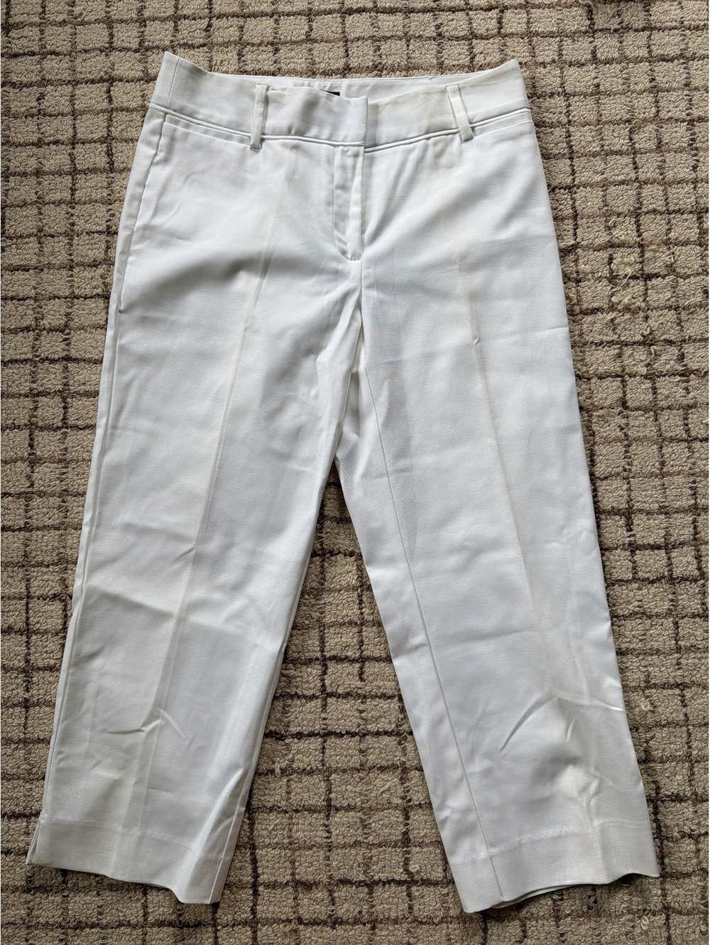 Women’s Rafella White Capri Dress Pants 90s Minimalist Cleangirl timeless